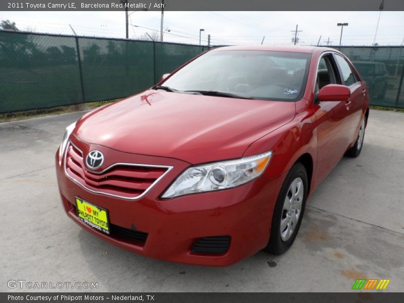 Barcelona Red Metallic / Ash 2011 Toyota Camry LE