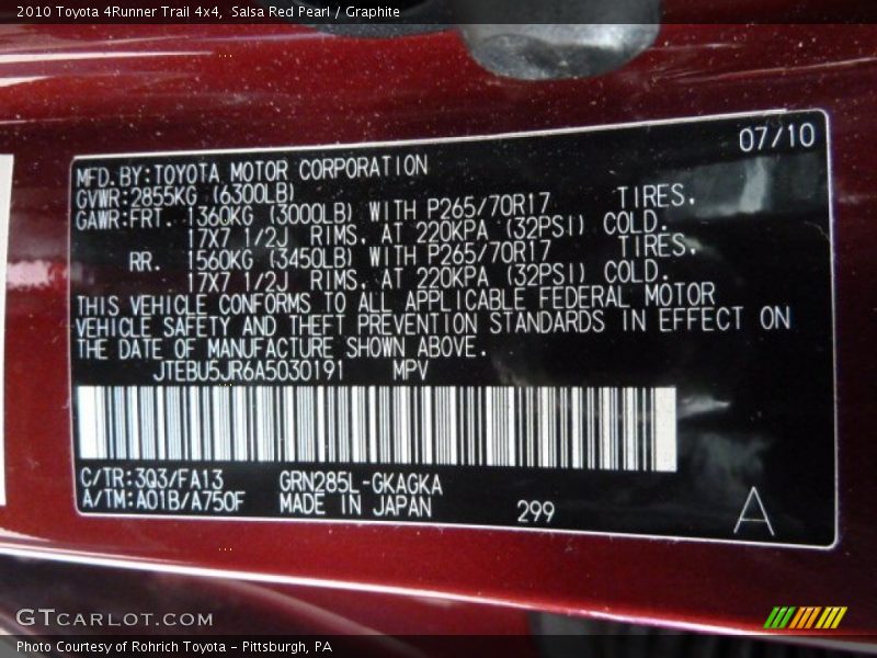 3Q3 - 2010 Toyota 4Runner Trail 4x4