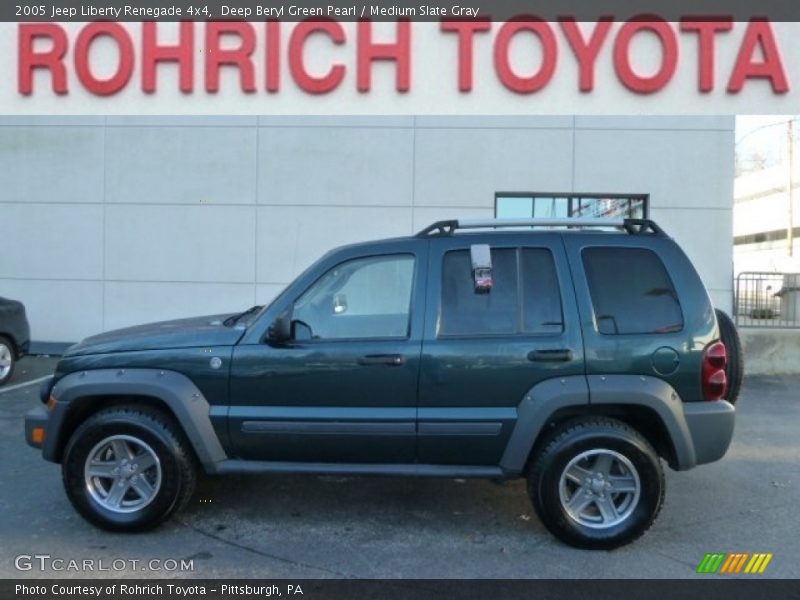 Deep Beryl Green Pearl / Medium Slate Gray 2005 Jeep Liberty Renegade 4x4