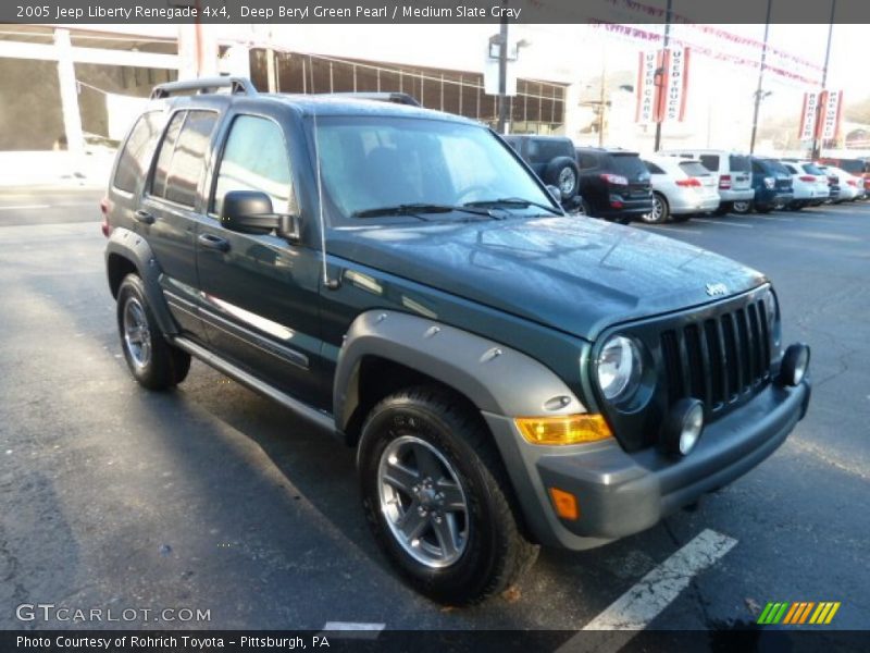 Deep Beryl Green Pearl / Medium Slate Gray 2005 Jeep Liberty Renegade 4x4