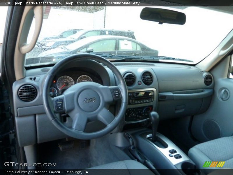 Deep Beryl Green Pearl / Medium Slate Gray 2005 Jeep Liberty Renegade 4x4