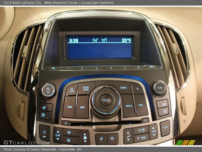 White Diamond Tricoat / Cocoa/Light Cashmere 2010 Buick LaCrosse CXL
