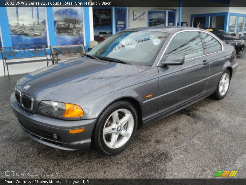 Steel Grey Metallic / Black 2002 BMW 3 Series 325i Coupe