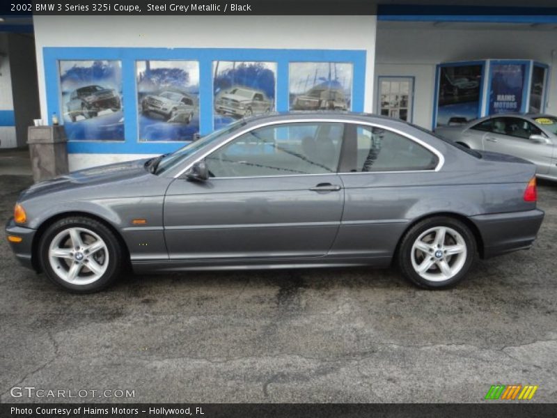 Steel Grey Metallic / Black 2002 BMW 3 Series 325i Coupe
