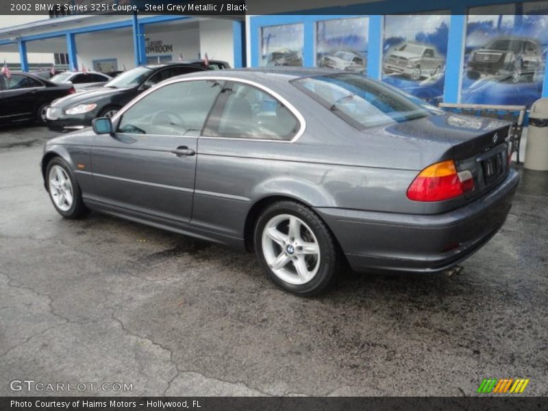 Steel Grey Metallic / Black 2002 BMW 3 Series 325i Coupe