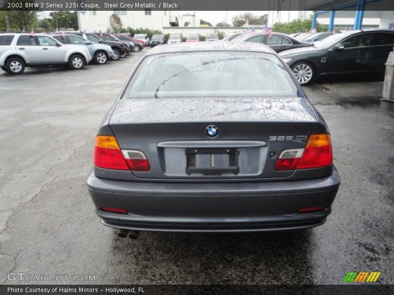Steel Grey Metallic / Black 2002 BMW 3 Series 325i Coupe
