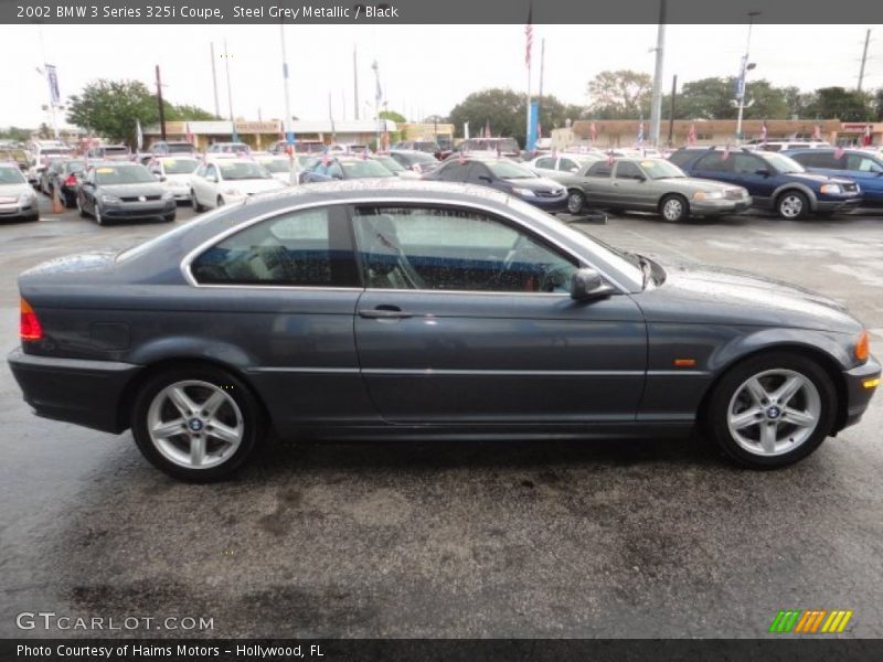 Steel Grey Metallic / Black 2002 BMW 3 Series 325i Coupe
