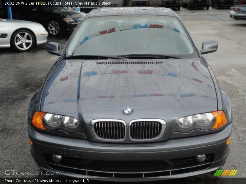 Steel Grey Metallic / Black 2002 BMW 3 Series 325i Coupe