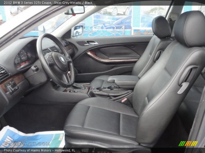 Steel Grey Metallic / Black 2002 BMW 3 Series 325i Coupe