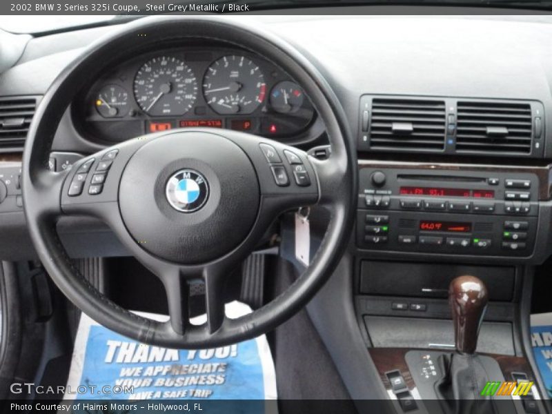 Steel Grey Metallic / Black 2002 BMW 3 Series 325i Coupe