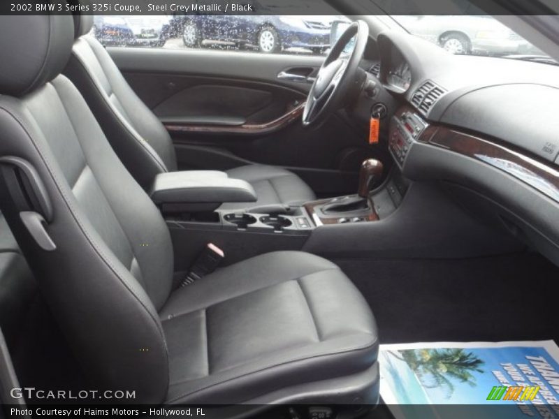 Steel Grey Metallic / Black 2002 BMW 3 Series 325i Coupe