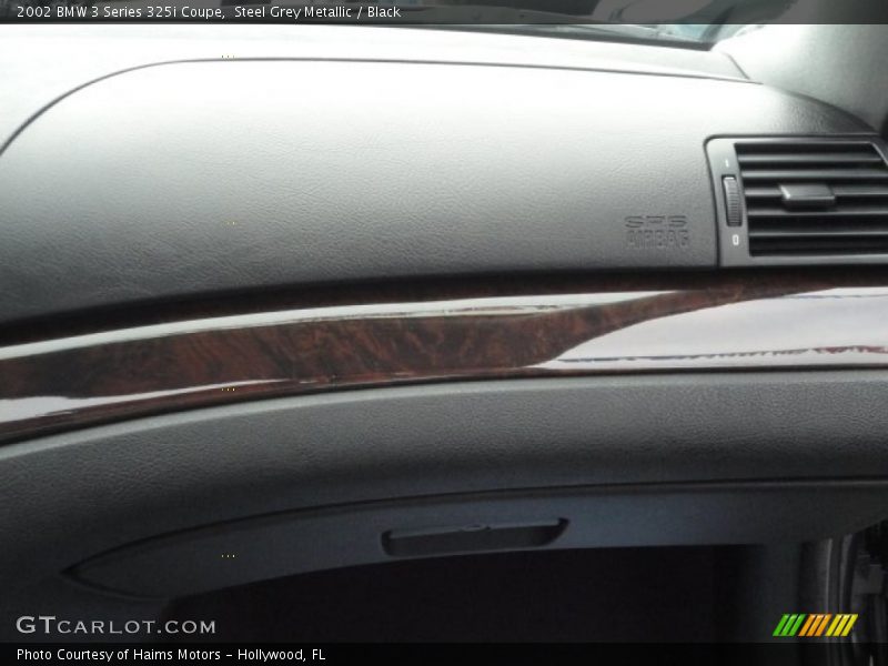 Steel Grey Metallic / Black 2002 BMW 3 Series 325i Coupe