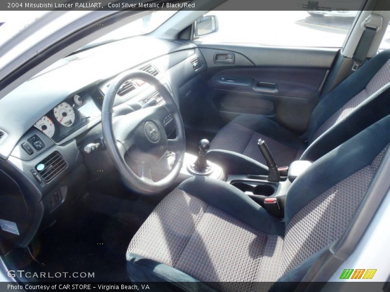 Cool Silver Metallic / Black/Red 2004 Mitsubishi Lancer RALLIART