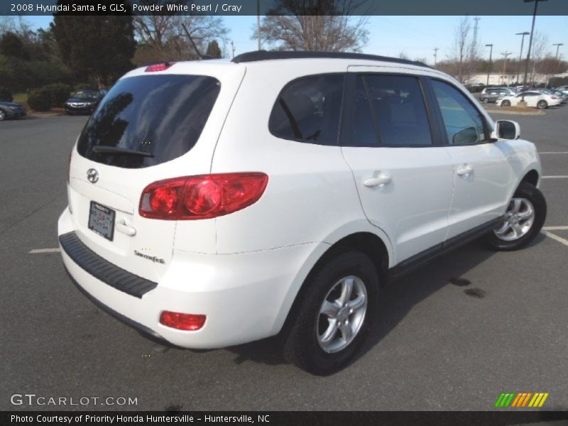 Powder White Pearl / Gray 2008 Hyundai Santa Fe GLS
