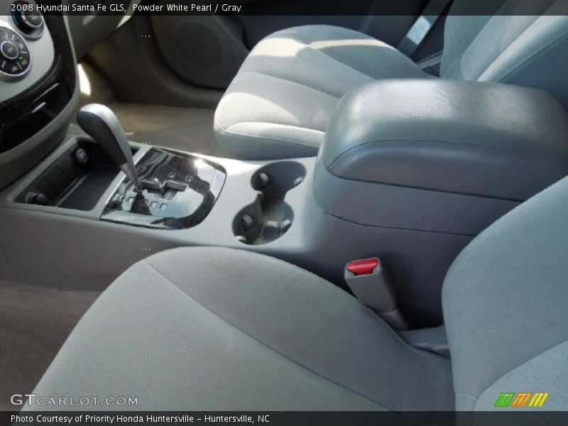 Powder White Pearl / Gray 2008 Hyundai Santa Fe GLS