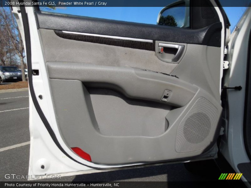 Powder White Pearl / Gray 2008 Hyundai Santa Fe GLS