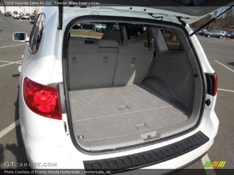 Powder White Pearl / Gray 2008 Hyundai Santa Fe GLS