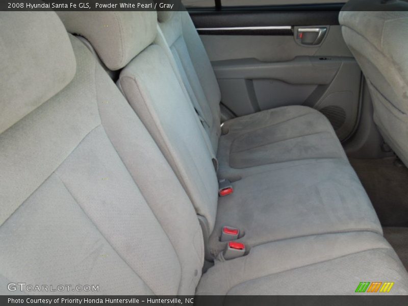Powder White Pearl / Gray 2008 Hyundai Santa Fe GLS