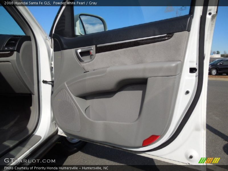 Powder White Pearl / Gray 2008 Hyundai Santa Fe GLS