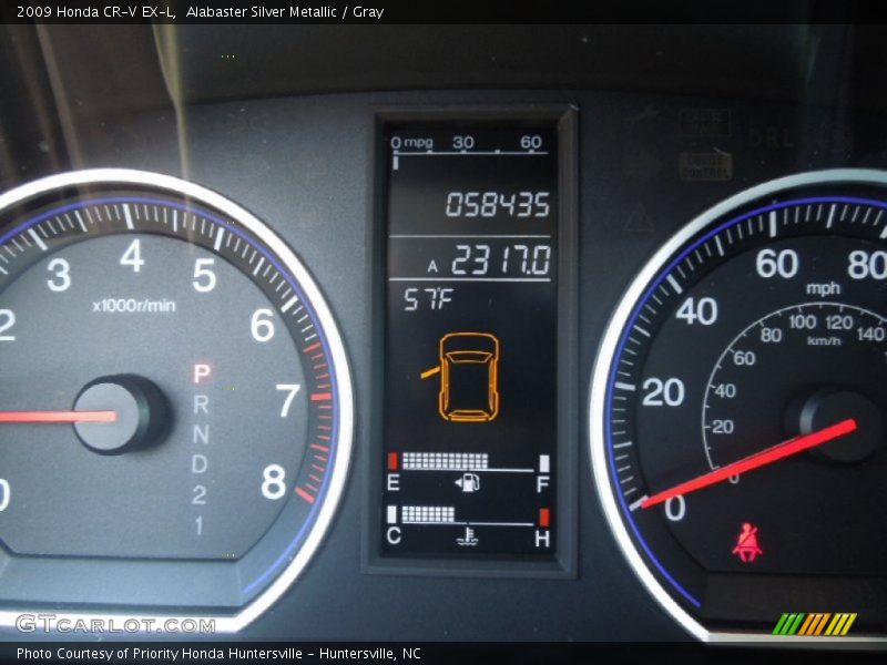 Alabaster Silver Metallic / Gray 2009 Honda CR-V EX-L