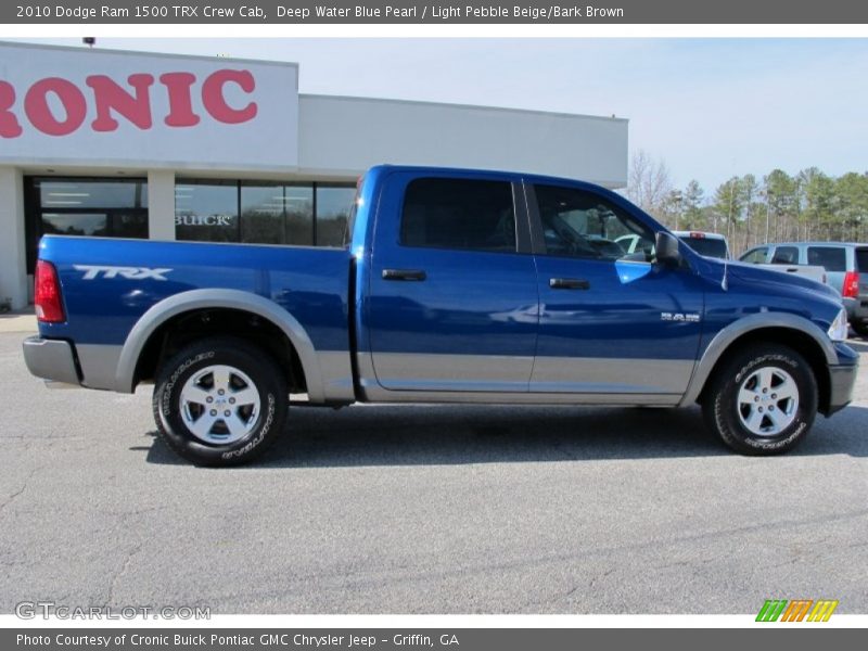 Deep Water Blue Pearl / Light Pebble Beige/Bark Brown 2010 Dodge Ram 1500 TRX Crew Cab