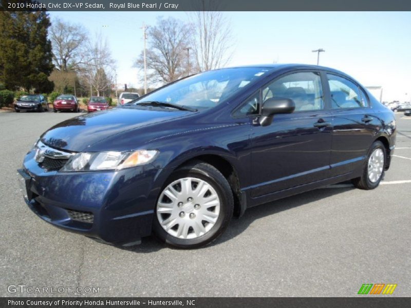 Royal Blue Pearl / Gray 2010 Honda Civic DX-VP Sedan