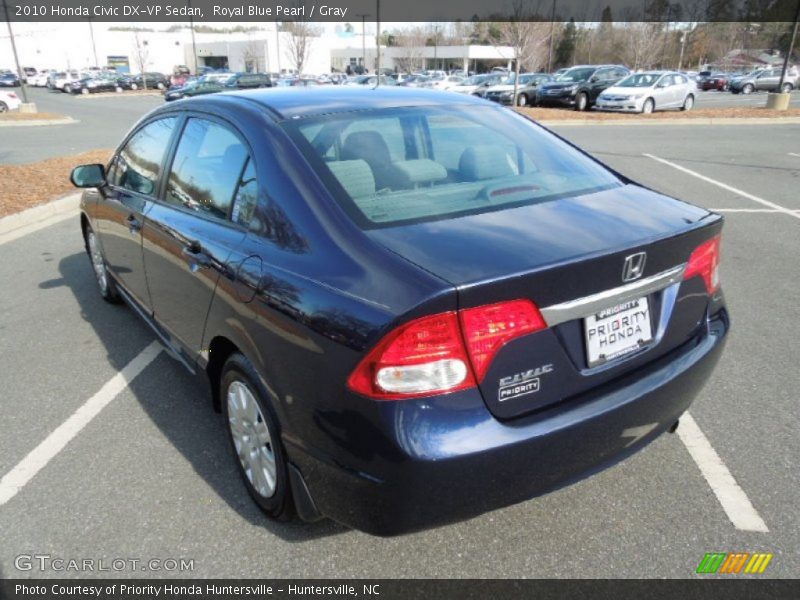 Royal Blue Pearl / Gray 2010 Honda Civic DX-VP Sedan
