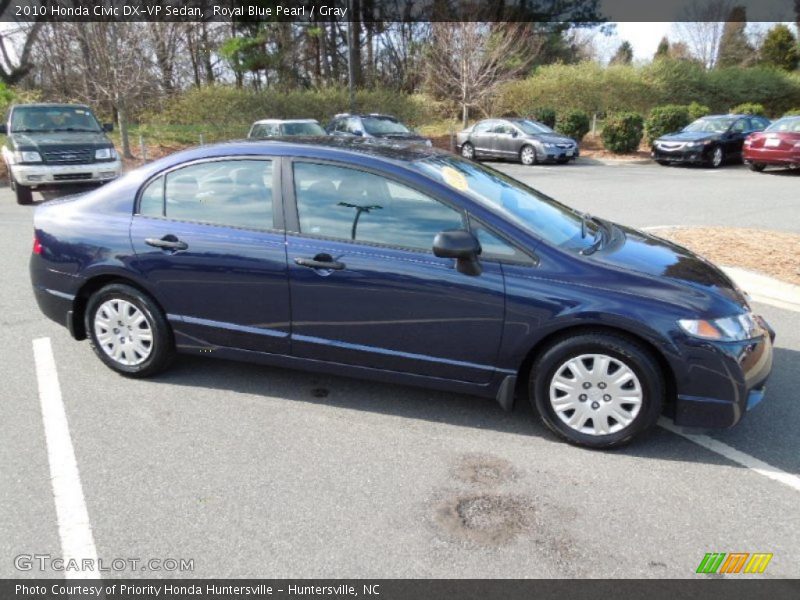 Royal Blue Pearl / Gray 2010 Honda Civic DX-VP Sedan