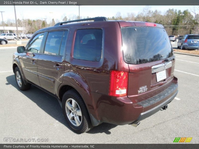 Dark Cherry Pearl / Beige 2011 Honda Pilot EX-L