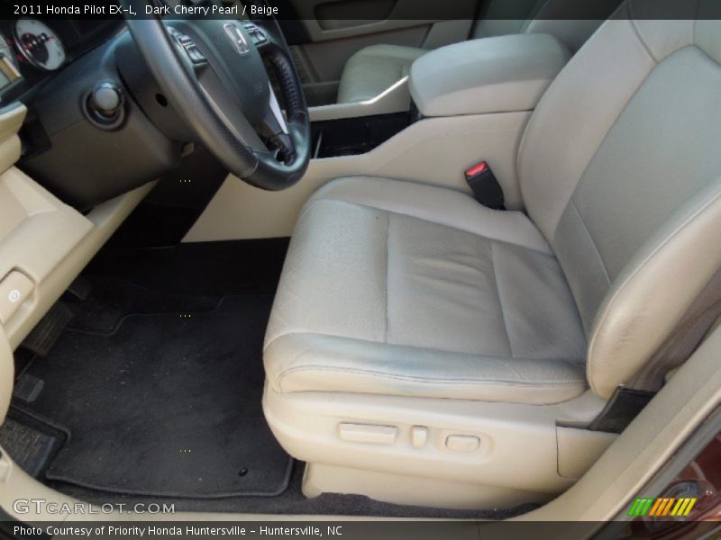 Dark Cherry Pearl / Beige 2011 Honda Pilot EX-L