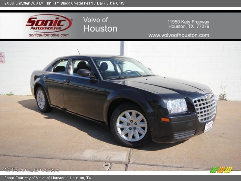 Brilliant Black Crystal Pearl / Dark Slate Gray 2008 Chrysler 300 LX