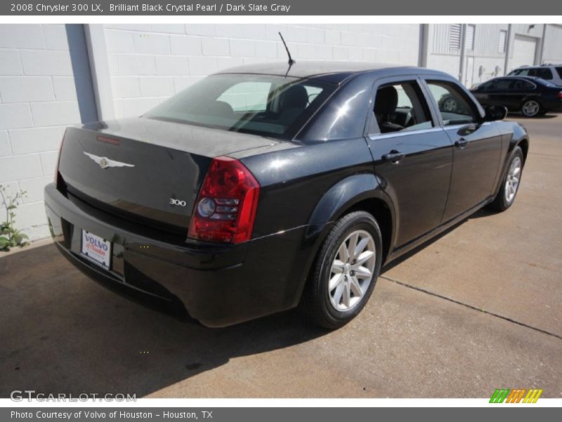 Brilliant Black Crystal Pearl / Dark Slate Gray 2008 Chrysler 300 LX