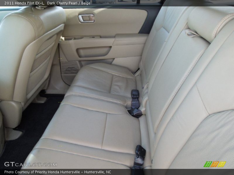 Dark Cherry Pearl / Beige 2011 Honda Pilot EX-L