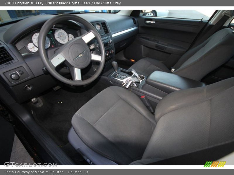 Brilliant Black Crystal Pearl / Dark Slate Gray 2008 Chrysler 300 LX