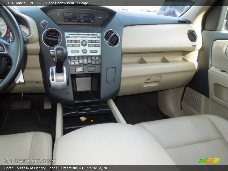 Dark Cherry Pearl / Beige 2011 Honda Pilot EX-L