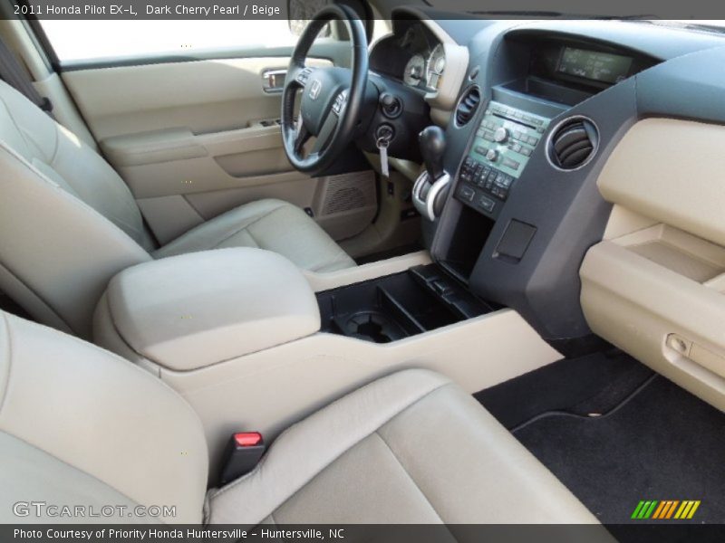 Dark Cherry Pearl / Beige 2011 Honda Pilot EX-L