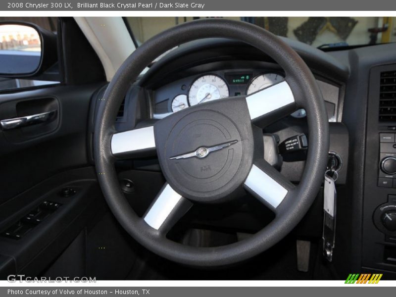 Brilliant Black Crystal Pearl / Dark Slate Gray 2008 Chrysler 300 LX