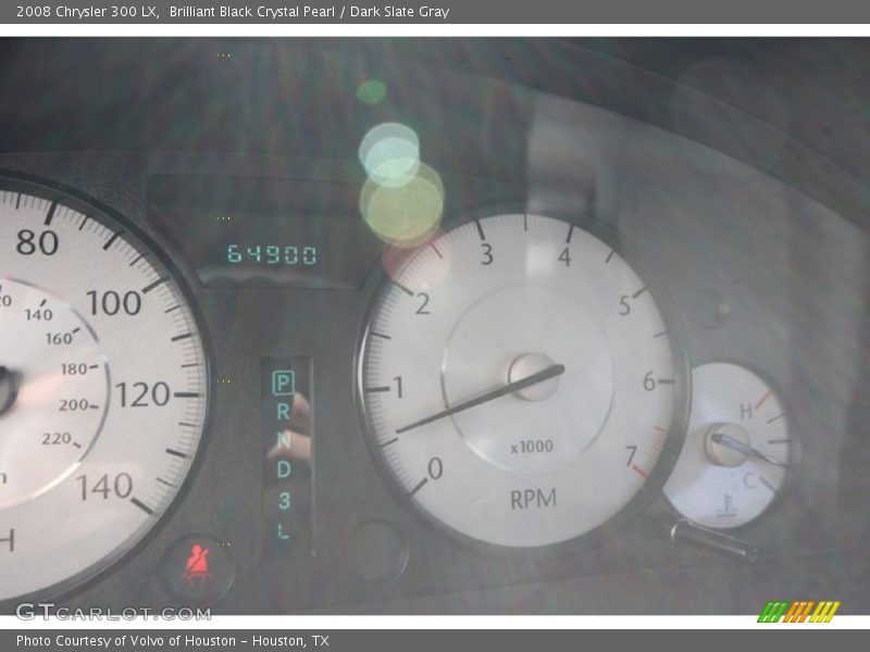 Brilliant Black Crystal Pearl / Dark Slate Gray 2008 Chrysler 300 LX
