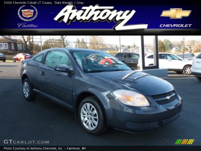 Slate Metallic / Gray 2009 Chevrolet Cobalt LT Coupe