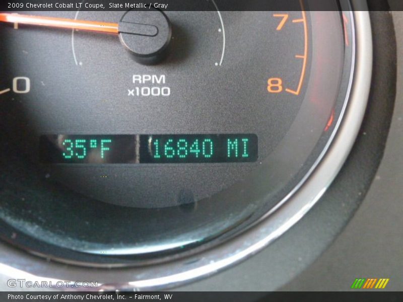 Slate Metallic / Gray 2009 Chevrolet Cobalt LT Coupe