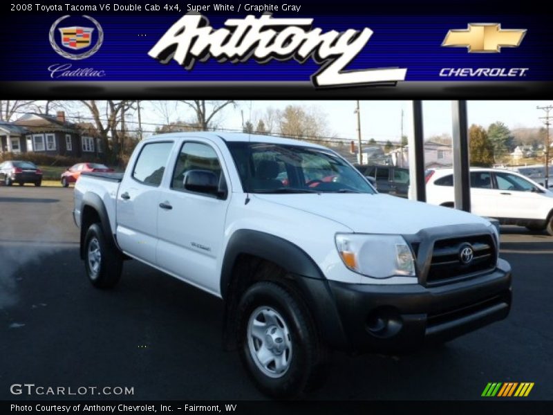 Super White / Graphite Gray 2008 Toyota Tacoma V6 Double Cab 4x4
