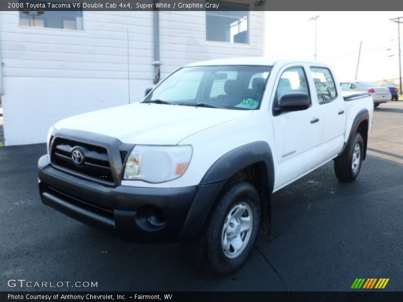 Super White / Graphite Gray 2008 Toyota Tacoma V6 Double Cab 4x4