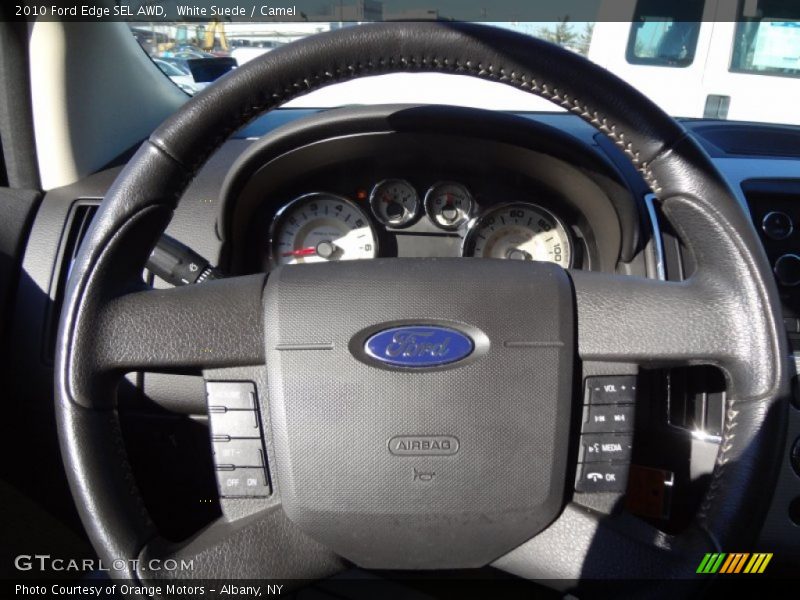 White Suede / Camel 2010 Ford Edge SEL AWD