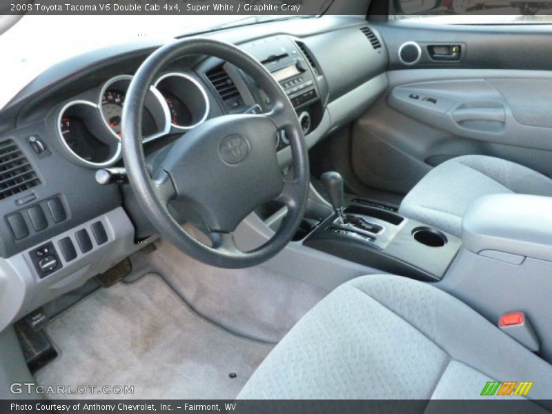 Super White / Graphite Gray 2008 Toyota Tacoma V6 Double Cab 4x4