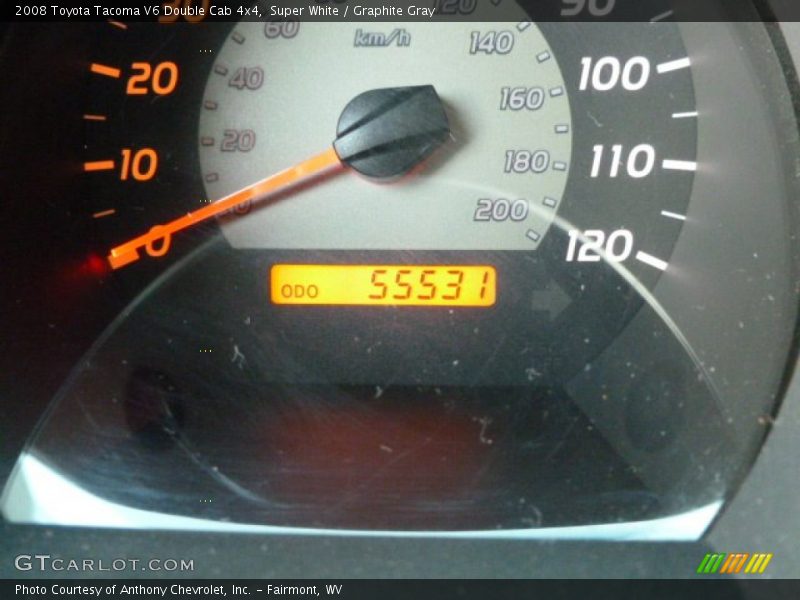 Super White / Graphite Gray 2008 Toyota Tacoma V6 Double Cab 4x4