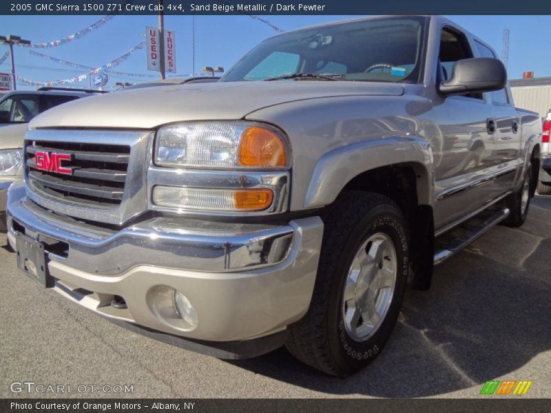 Sand Beige Metallic / Dark Pewter 2005 GMC Sierra 1500 Z71 Crew Cab 4x4