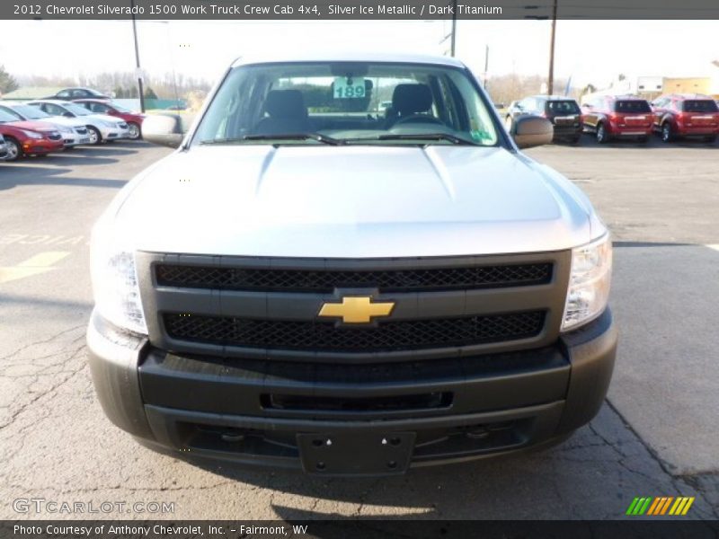 Silver Ice Metallic / Dark Titanium 2012 Chevrolet Silverado 1500 Work Truck Crew Cab 4x4