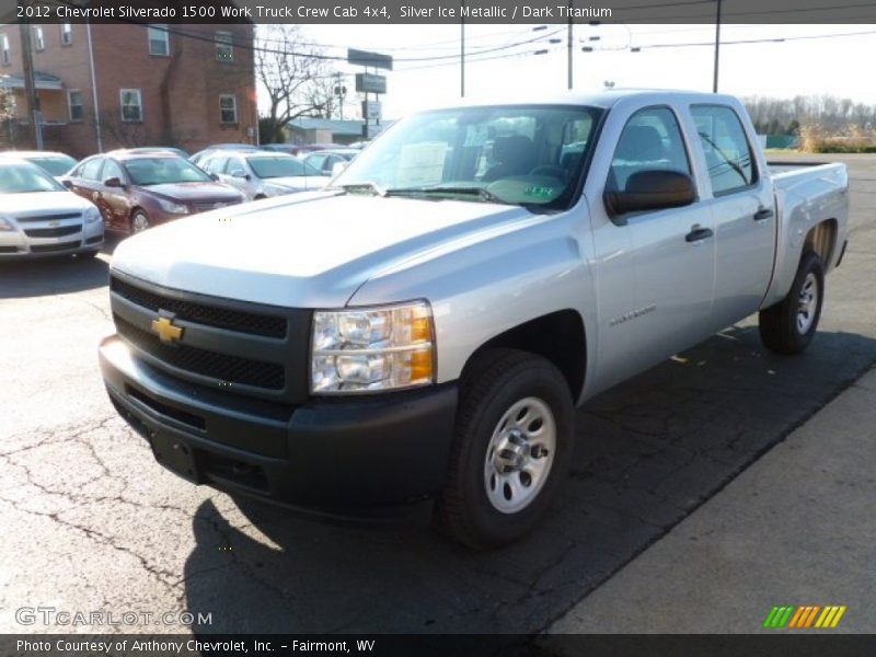 Silver Ice Metallic / Dark Titanium 2012 Chevrolet Silverado 1500 Work Truck Crew Cab 4x4