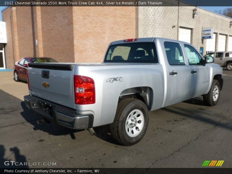 Silver Ice Metallic / Dark Titanium 2012 Chevrolet Silverado 1500 Work Truck Crew Cab 4x4