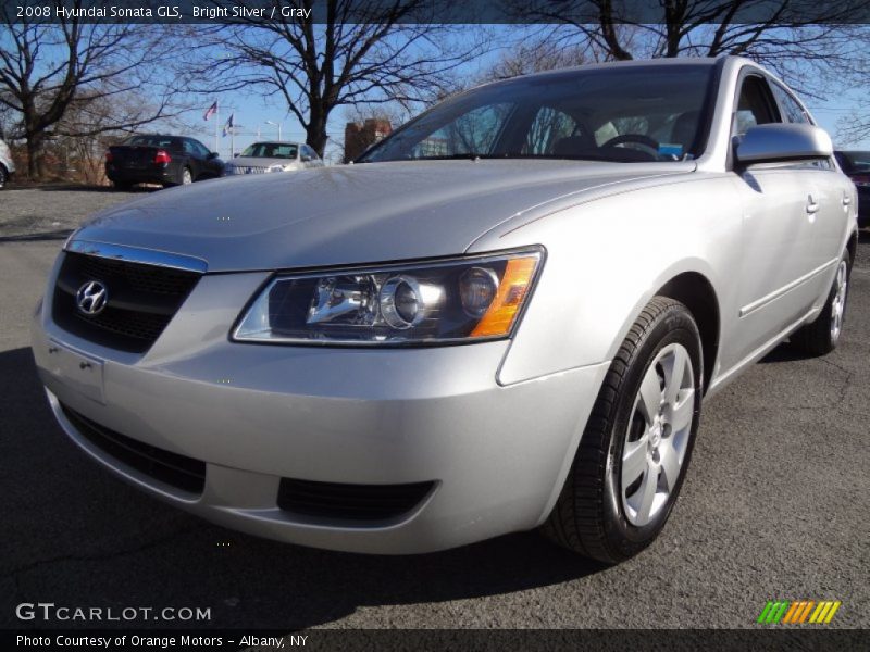 Bright Silver / Gray 2008 Hyundai Sonata GLS